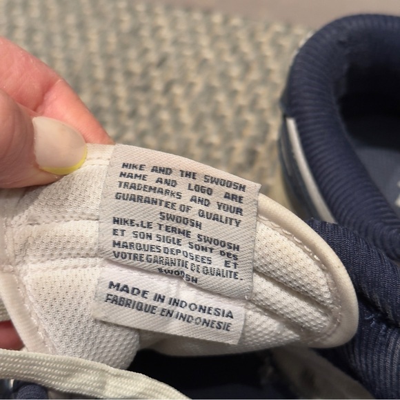 Nike Dunk Premium Low Womens Sneakers Navy Blue Shiny White Size UK 4.5 - Picture 7 of 12